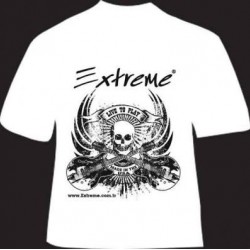 Extreme Gitar Baskılı Tişört Z-TEWH1