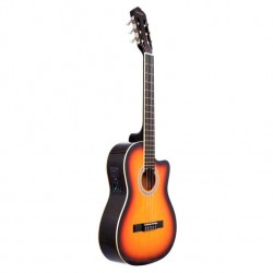 Gitar Elektro Klasik Rodriguez Kesik Kasa EQ Günbatımı RCCE650SB