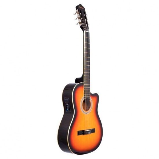 Gitar Elektro Klasik Rodriguez Kesik Kasa EQ Günbatımı RCCE650SB